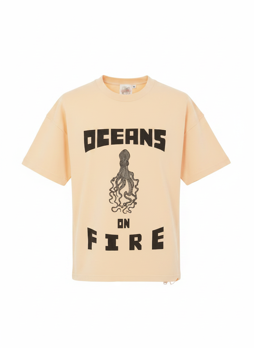Oceans on Fire T-shirt Peach